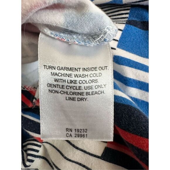 Alfred Dunner Retro Patriotic Bling Bling Blouse Womens 1X Red White Blue Coasta - Picture 7 of 10